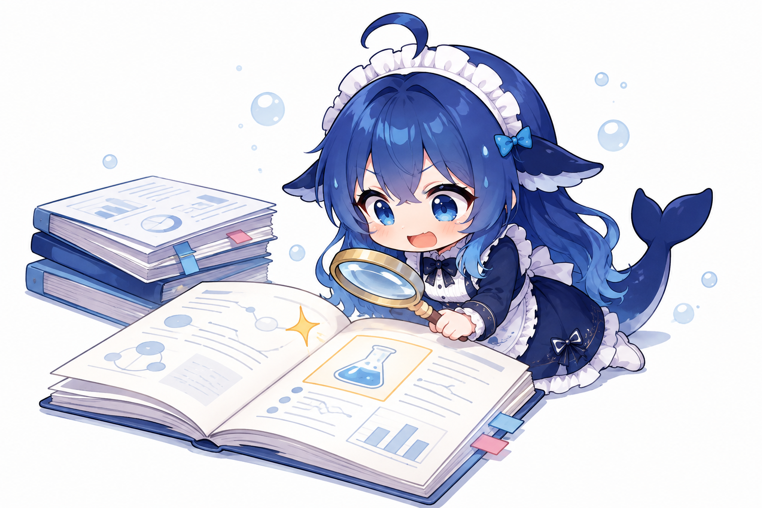 带着具体问题查找附录的 DeepSeek 娘